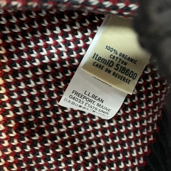 L.L. Bean Heritage Soft Cotton Fisherman Sweater Red White Blue Size XS - Picture 7 of 8